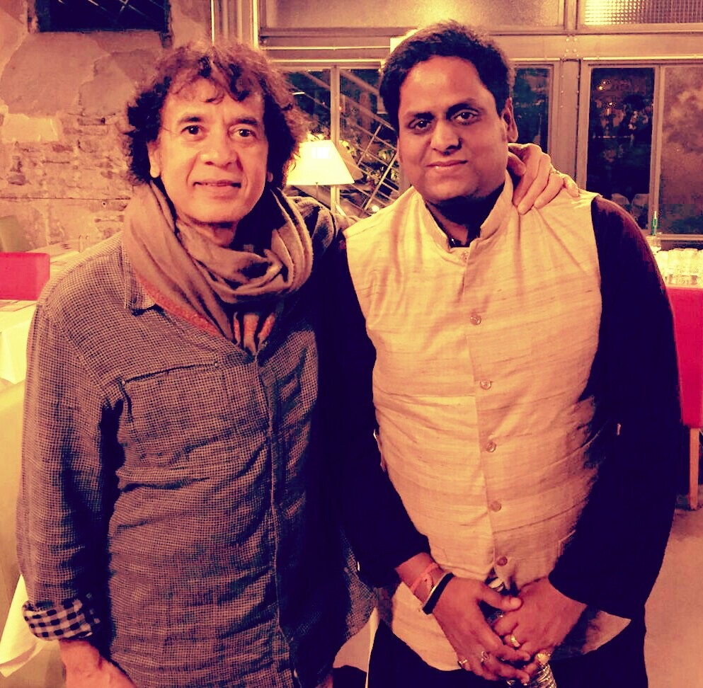 Photo with tabla wizard ustad Zakhir Hussain Ji